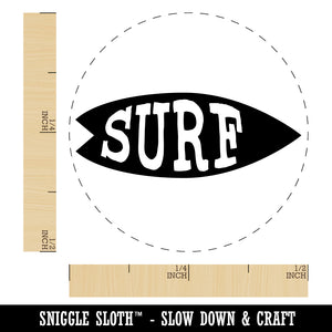 Surfing Surfboard Fun Text Rubber Stamp for Stamping Crafting Planners
