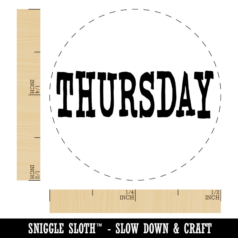 Thursday Text Rubber Stamp for Stamping Crafting Planners