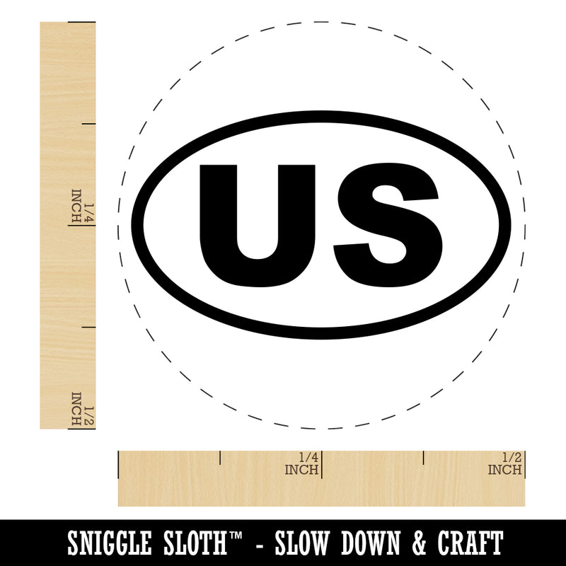 United States US Oval Rubber Stamp for Stamping Crafting Planners