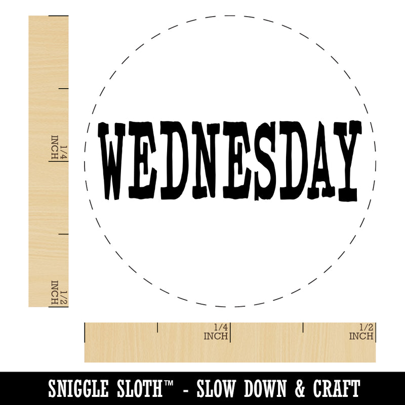 Wednesday Text Rubber Stamp for Stamping Crafting Planners