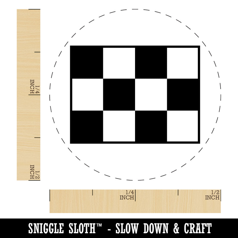 Checkered Flag Rubber Stamp for Stamping Crafting Planners