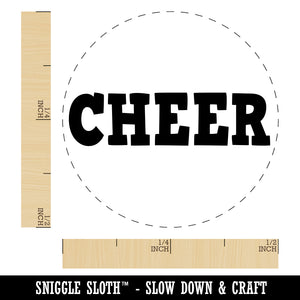 Cheer Cheerleading Fun Text Rubber Stamp for Stamping Crafting Planners