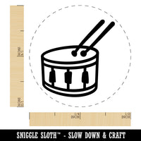 Drum with Sticks Music Instrument Doodle Rubber Stamp for Stamping Crafting Planners