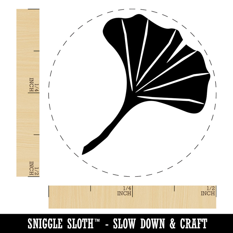 Ginkgo Leaf Rubber Stamp for Stamping Crafting Planners