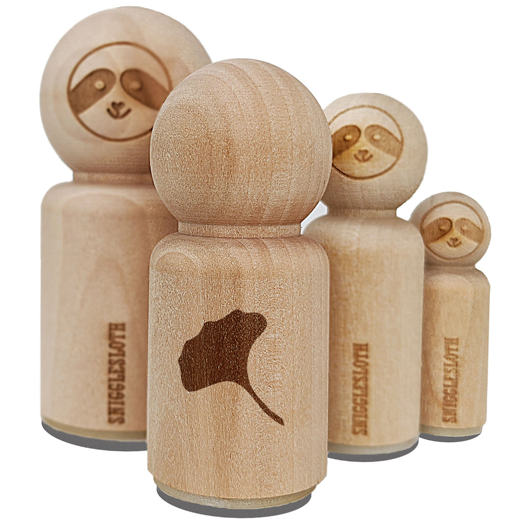 Ginkgo Leaf Solid Rubber Stamp for Stamping Crafting Planners