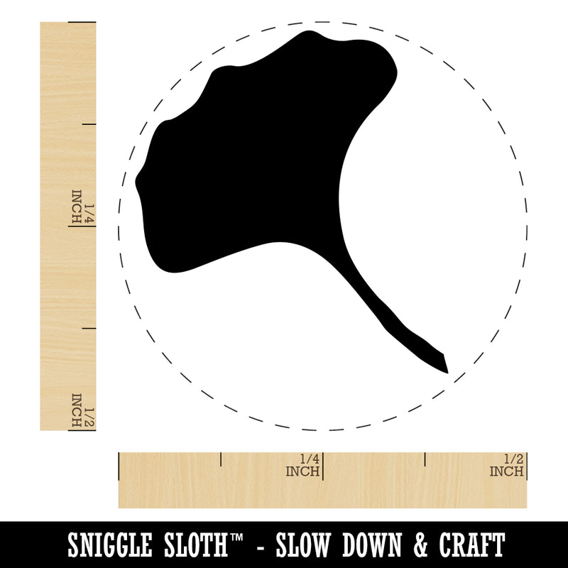 Ginkgo Leaf Solid Rubber Stamp for Stamping Crafting Planners