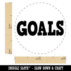 Goals Bold Text Rubber Stamp for Stamping Crafting Planners