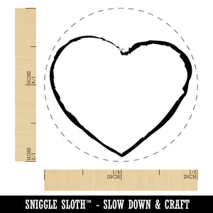 Heart Sketch Love Outline Rubber Stamp for Stamping Crafting Planners