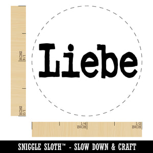 Liebe Love German Fun Text Rubber Stamp for Stamping Crafting Planners