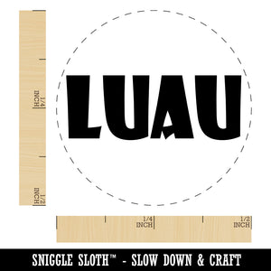 Luau Hawaii Fun Text Rubber Stamp for Stamping Crafting Planners