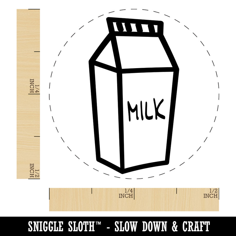 Milk Carton Rubber Stamp for Stamping Crafting Planners
