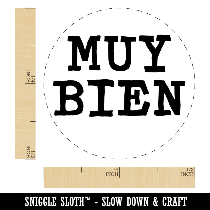Muy Bien Very Good Spanish Text Rubber Stamp for Stamping Crafting Planners