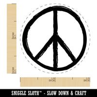 Peace Sign Sketch Rubber Stamp for Stamping Crafting Planners