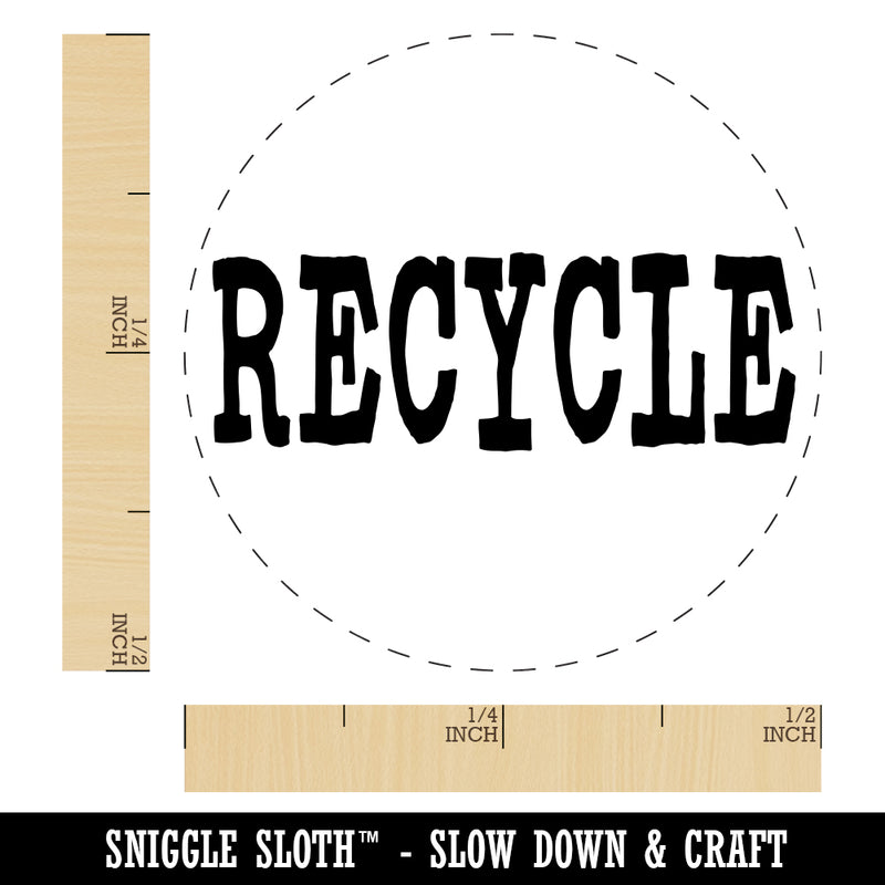 Recycle Fun Text Rubber Stamp for Stamping Crafting Planners