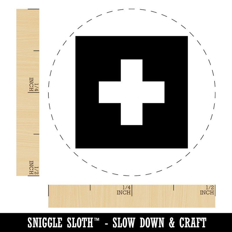 Switzerland Flag Rubber Stamp for Stamping Crafting Planners