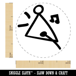 Triangle Music Instrument Rubber Stamp for Stamping Crafting Planners