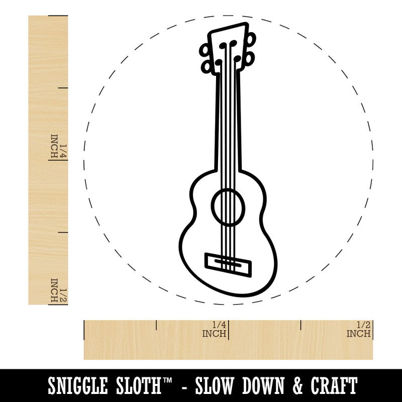 Ukulele Music Instrument Doodle Rubber Stamp for Stamping Crafting Planners