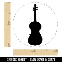 Violin Music Instrument Silhouette Rubber Stamp for Stamping Crafting Planners