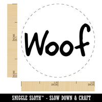Woof Dog Fun Text Rubber Stamp for Stamping Crafting Planners