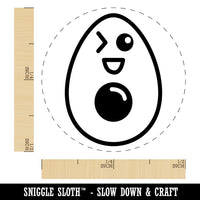 Yummy Avocado Kawaii Rubber Stamp for Stamping Crafting Planners