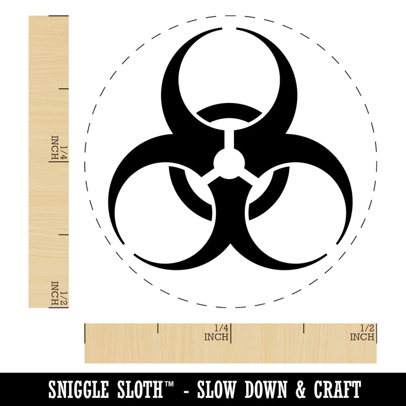 Biohazard Symbol Rubber Stamp for Stamping Crafting Planners