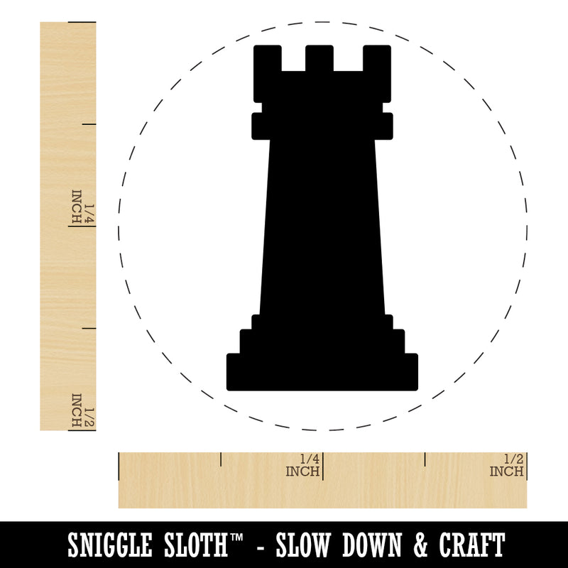 Chess Rook Piece Rubber Stamp for Stamping Crafting Planners