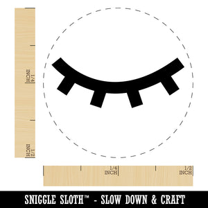 Closed Eye Sleeping Eyelashes Rubber Stamp for Stamping Crafting Planners
