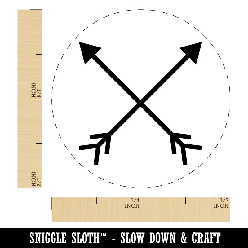 Crossed Arrows Rubber Stamp for Stamping Crafting Planners