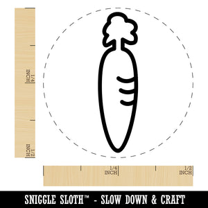 Cute Carrot Outline Rubber Stamp for Stamping Crafting Planners