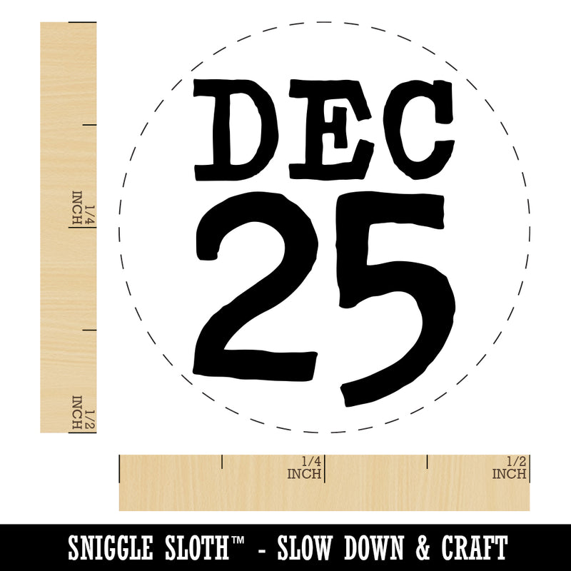 December 25 Christmas Stacked Rubber Stamp for Stamping Crafting Planners