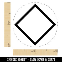 Diamond Shape Border Outline Rubber Stamp for Stamping Crafting Planners