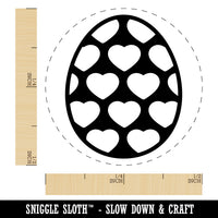 Egg with Hearts Rubber Stamp for Stamping Crafting Planners