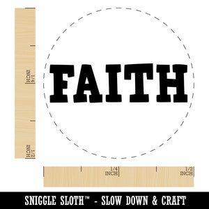 Faith Fun Text Rubber Stamp for Stamping Crafting Planners