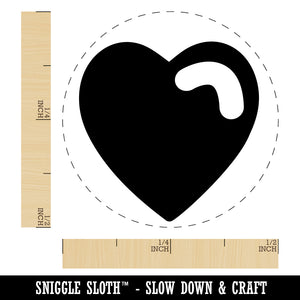 Heart with Swoop Rubber Stamp for Stamping Crafting Planners