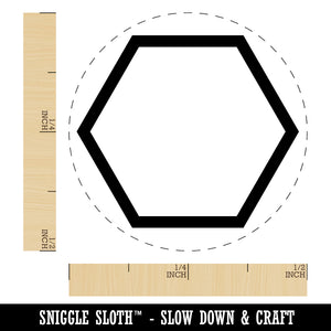 Hexagon Border Outline Rubber Stamp for Stamping Crafting Planners