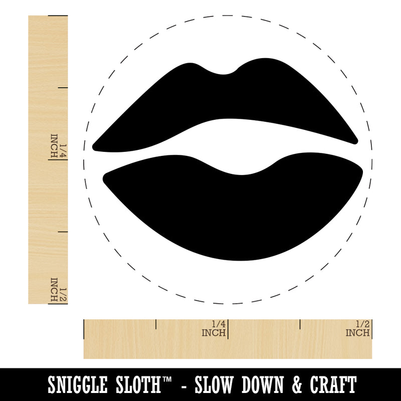 Kiss Lips Rubber Stamp for Stamping Crafting Planners