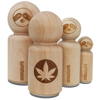 Marijuana Leaf in Circle Rubber Stamp for Stamping Crafting Planners