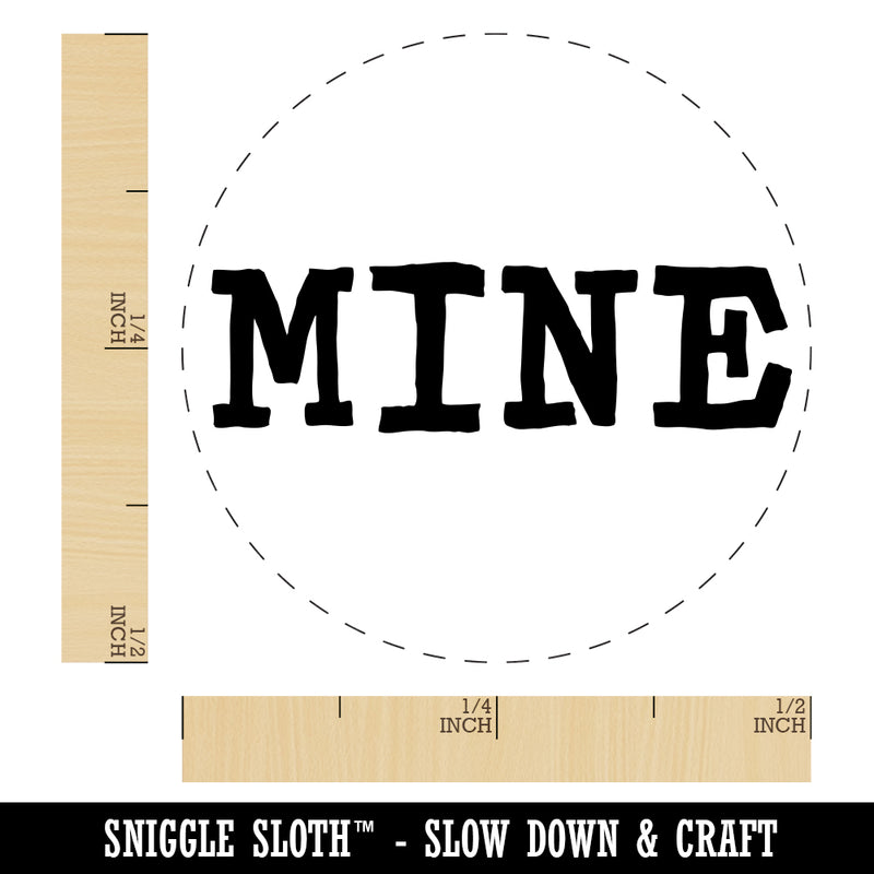 Mine Quirky Text Rubber Stamp for Stamping Crafting Planners