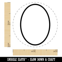 Oval Outline Rubber Stamp for Stamping Crafting Planners