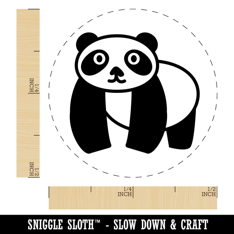 Panda Walking Doodle Rubber Stamp for Stamping Crafting Planners
