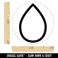 Raindrop Teardrop Outline Rubber Stamp for Stamping Crafting Planners