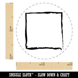 Sketchy Square Border Outline Rubber Stamp for Stamping Crafting Planners
