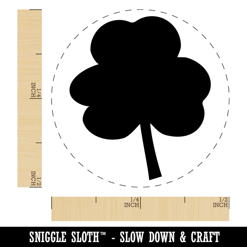 Three Leaf Clover Solid Rubber Stamp for Stamping Crafting Planners