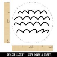 Waves Ocean Squiggles Rubber Stamp for Stamping Crafting Planners