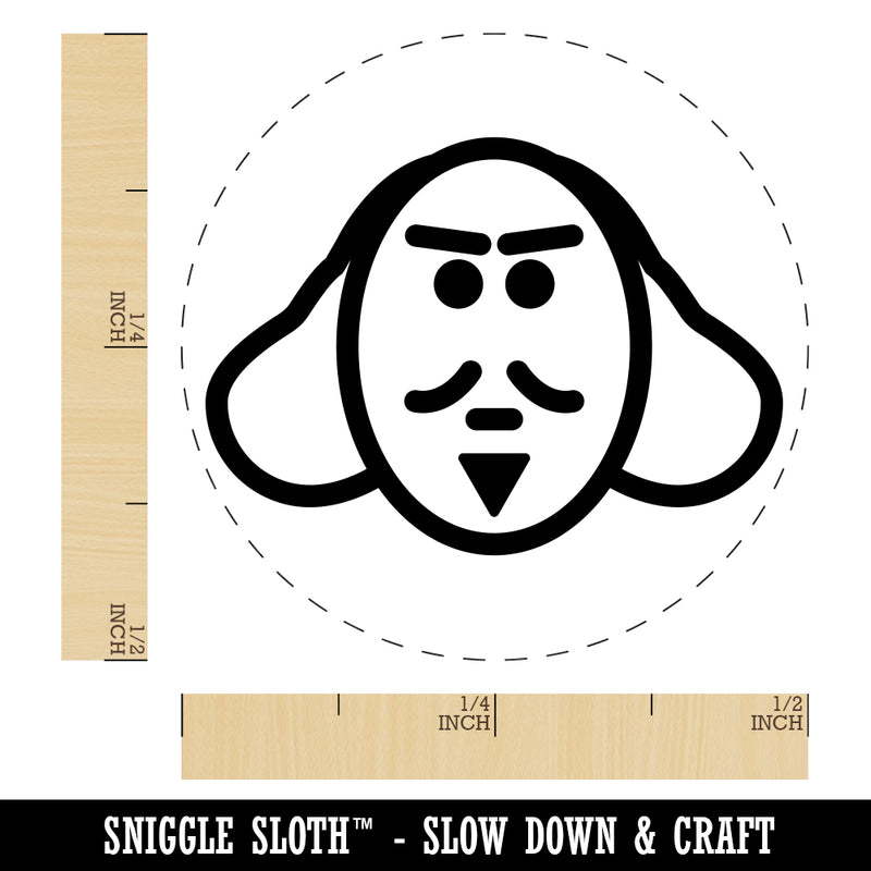 William Shakespeare Theater Doodle Rubber Stamp for Stamping Crafting Planners