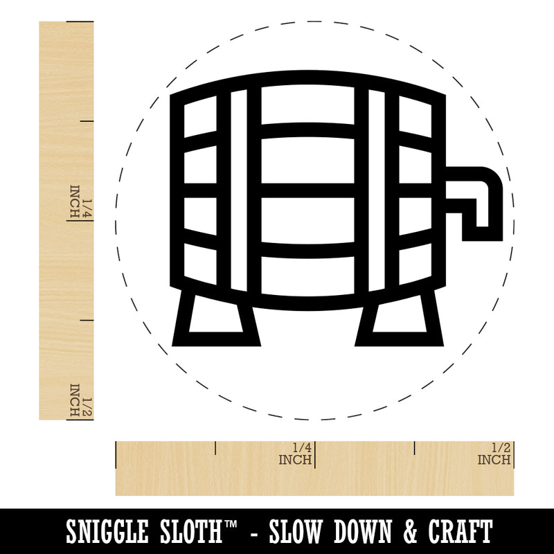 Beer Keg Icon Rubber Stamp for Stamping Crafting Planners