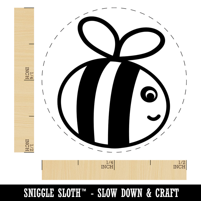 Buzzy Bumble Bee Rubber Stamp for Stamping Crafting Planners