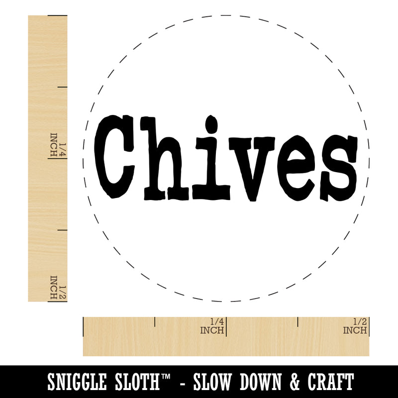 Chives Herb Fun Text Rubber Stamp for Stamping Crafting Planners