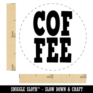 Coffee Stacked Fun Text Rubber Stamp for Stamping Crafting Planners