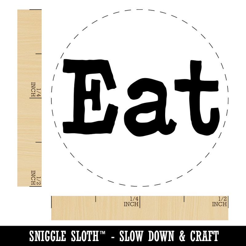 Eat Fun Text Rubber Stamp for Stamping Crafting Planners